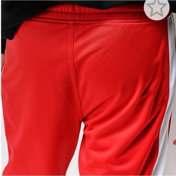 Ninth Hall Men's Track Pants Joggers Red And White - Picture 5 of 6